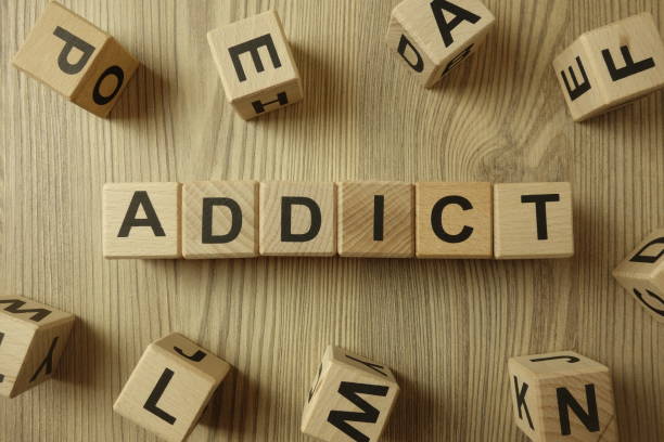 istock Word addict from wooden blocks 1207786214