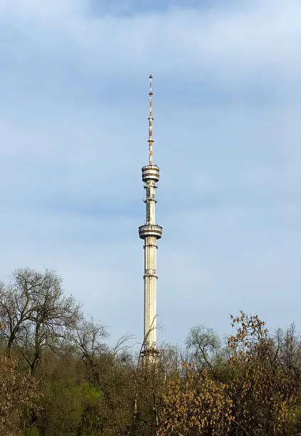 Kok Tobe telecommunication tower in Almaty, Kazakhstan.