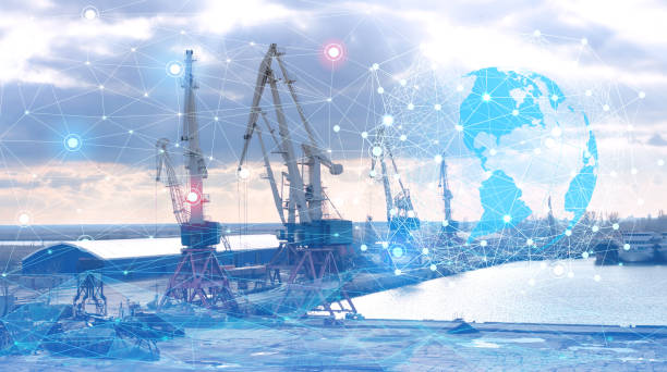 istock concept of a commercial port working on future technologies, distribution of a cargo terminal with artificial intelligence and delivery to consumers 1207793487