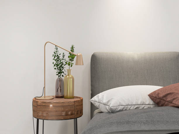 istock Modern design bedroom with bathroom and table 1207793712