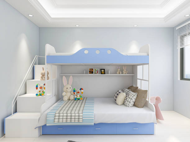 istock Modern design children's bedroom 1207793720