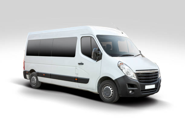 белый микроавтобус - van white truck mini van стоковые фото и изображения