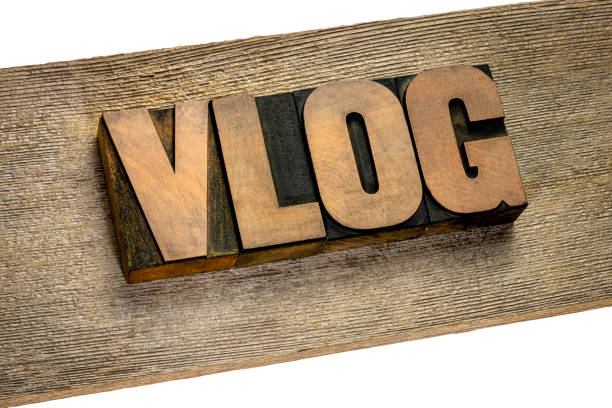 istock vlog (video blog) word in wood type 1207805093