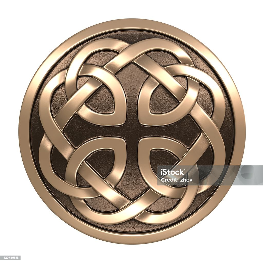 Celtic ornament 3d image. Isolated white background. Celtic Style Stock Photo