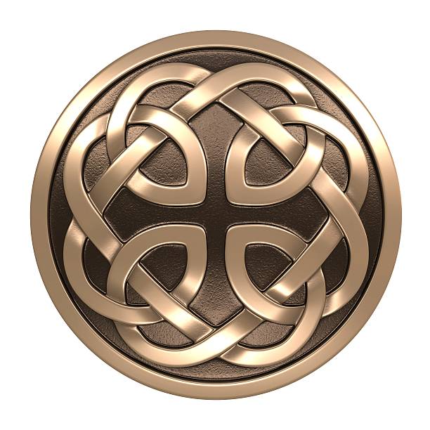 Celtic ornament 3d image. Isolated white background. interlace format stock pictures, royalty-free photos & images