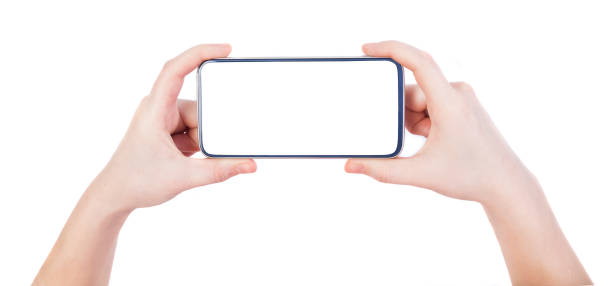 istock woman hands holding smartphone with white screen 1207811021