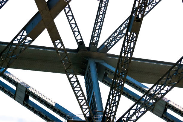 istock Closeup large bridge steel structure, background with copy space 1207821505