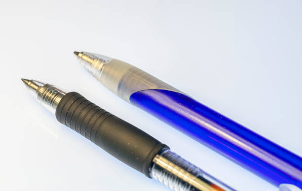 istock Ball point pens on white background 1207823920