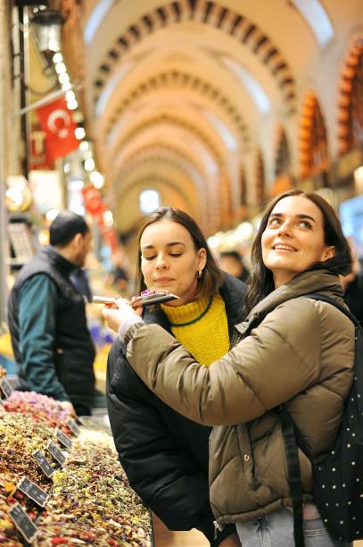 istock Tourists exploring the Spice Bazaar in Istanbul 1207824402