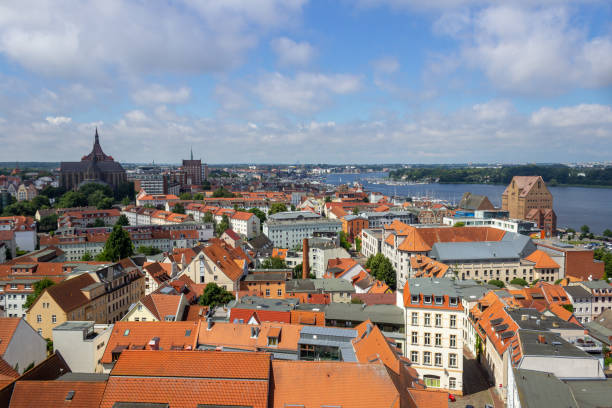 istock High angle view at the Hanseatic city Rostock 1207826113
