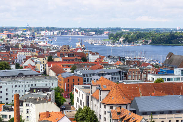 istock High angle view at the Hanseatic city Rostock 1207826130