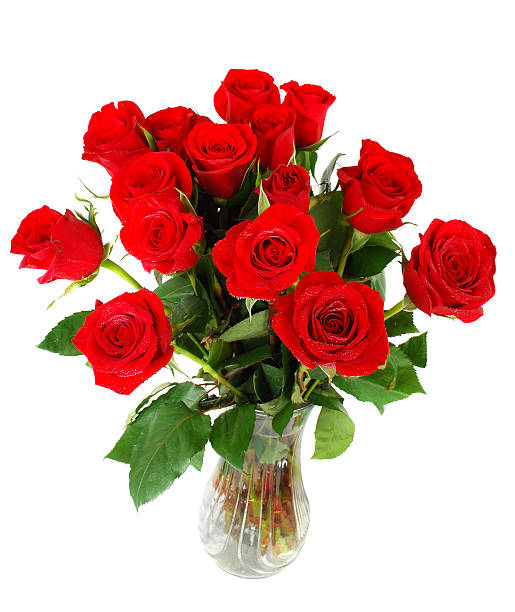 istock Roses bouquet isolated on white background 120782636