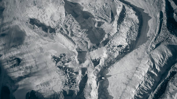 istock Aerial view on open pit mine of sand 1207827146