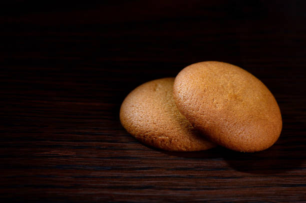 Sweet and crispy ginger cookies heap
