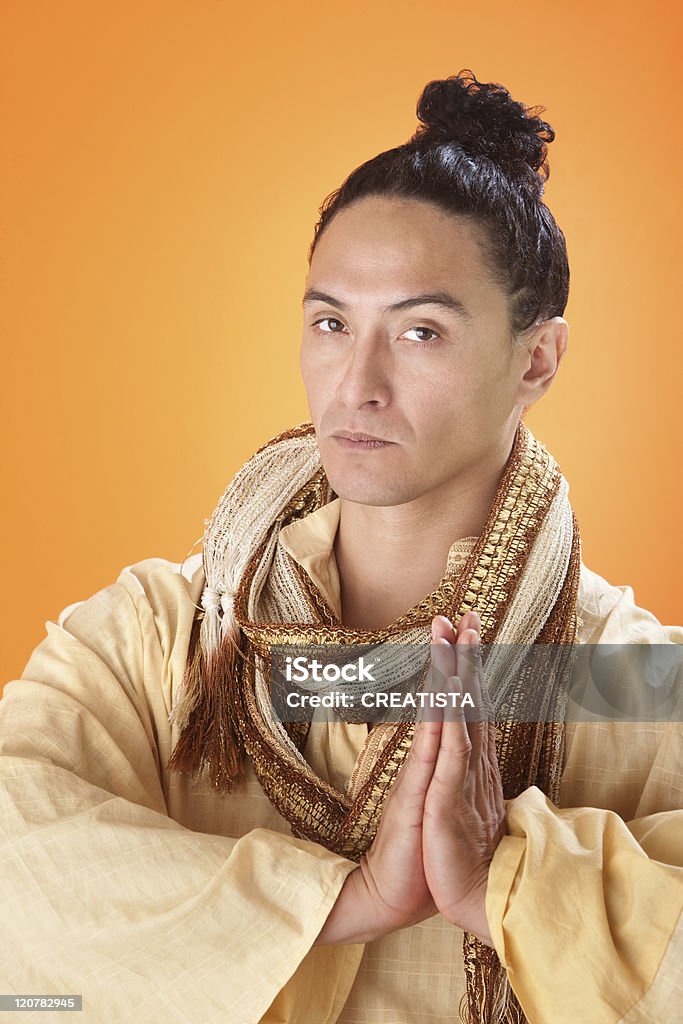 Asiatica spirituale Traveler - Foto stock royalty-free di Guerriero