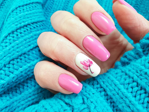istock female hand nail beautiful manicure 1207829855