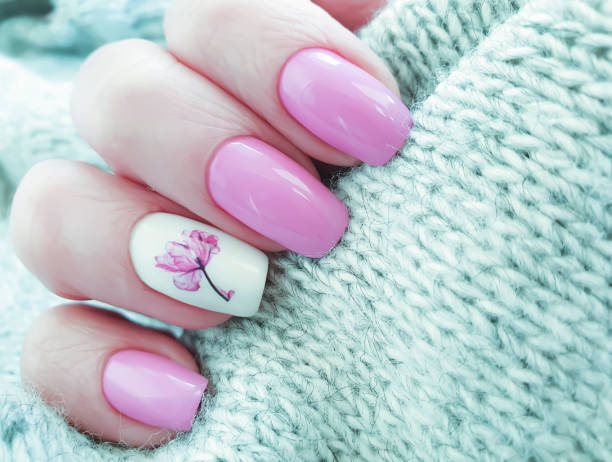 istock female hand nail beautiful manicure 1207834464