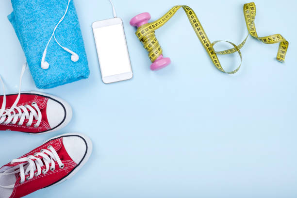 istock fitness concept, exercises equipment 1207835702