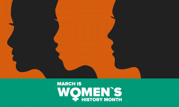 Women's History Month. Celebrated annual in March, to mark women’s contribution to history. Female symbol. Women's rights. Girl power in world. Poster, postcard, banner. Vector illustration Women's History Month. Celebrated annual in March, to mark women’s contribution to history. Female symbol. Women's rights. Girl power in world. Poster, postcard, banner. Vector illustration women history month stock illustrations