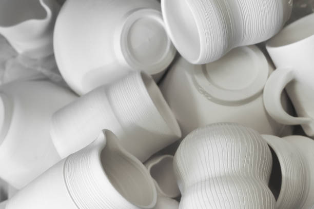 istock Close up of hand made pottery and ceramic objects 1207842900
