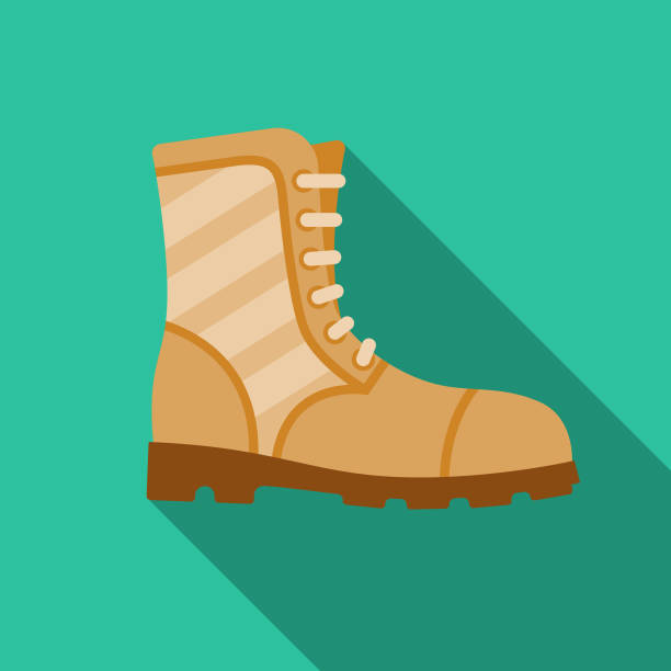 ilustrações de stock, clip art, desenhos animados e ícones de paintball combat boots icon - combat boots