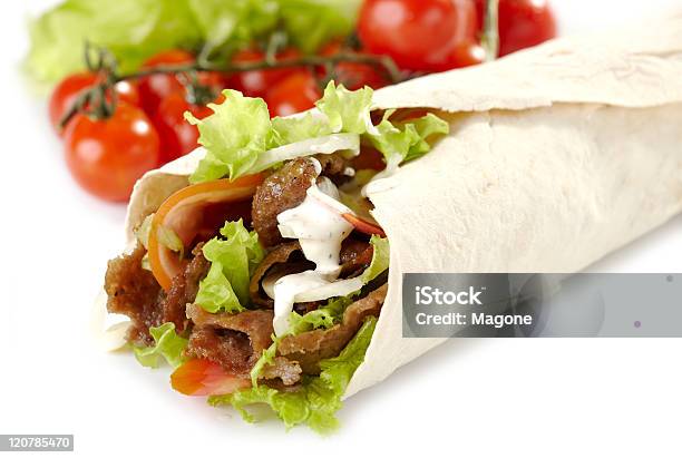 Tortilla Stock Photo - Download Image Now - Burrito, Mayonnaise, Bread