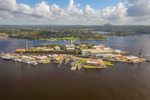 Cockatoo Island, NSW, Australia stock photo