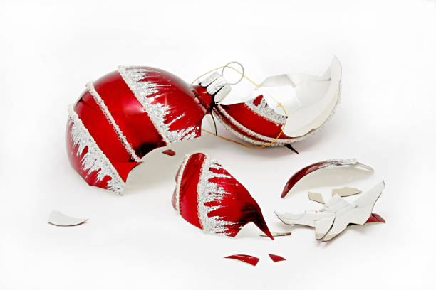 istock Broken Christmas ball over a white background 1207867000