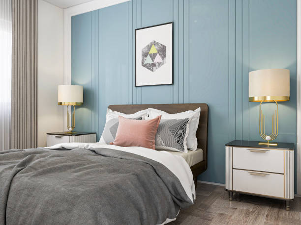 istock (3D rendering, elegant and spacious bedroom design of modern apartment 1207876691