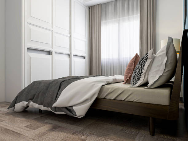 istock (3D rendering, elegant and spacious bedroom design of modern apartment 1207876700