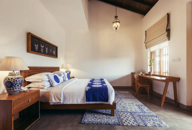 istock Interior design: Big modern Bedroom in luxury hotel 1207878906