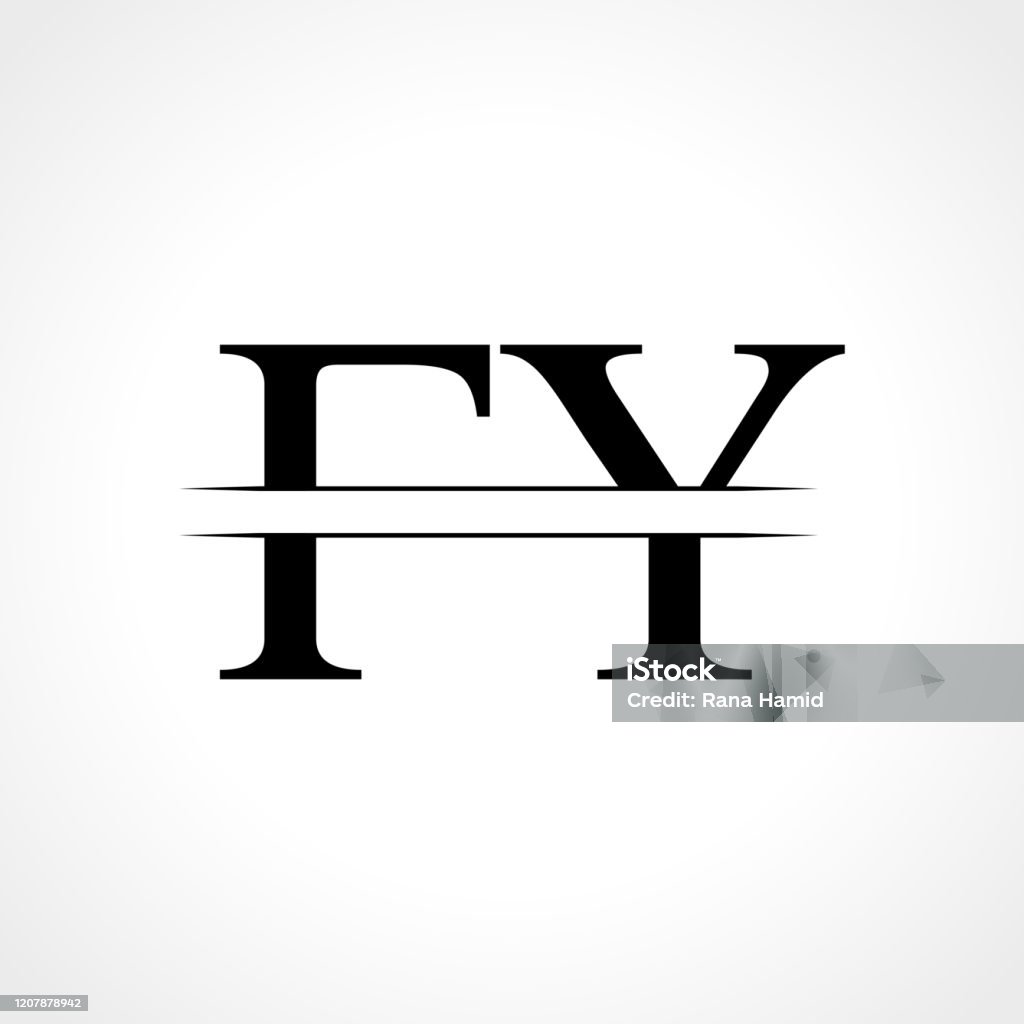 FY harfi Türü Logo Tasarım vektör Şablonu. Soyut Mektup FY logo Tasarımı - Royalty-free Alfabe Vector Art