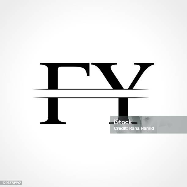 Fy Harfi Türü Logo Tasarım Vektör Şablonu Soyut Mektup Fy Logo Tasarımı Stok Vektör Sanatı & Alfabe‘nin Daha Fazla Görseli
