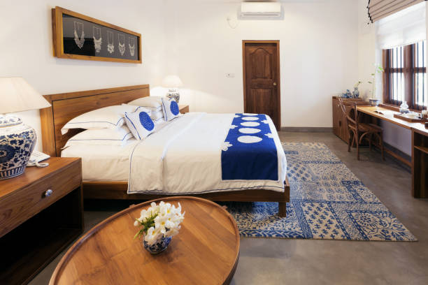 istock Interior design: Big modern Bedroom in luxury hotel 1207882476