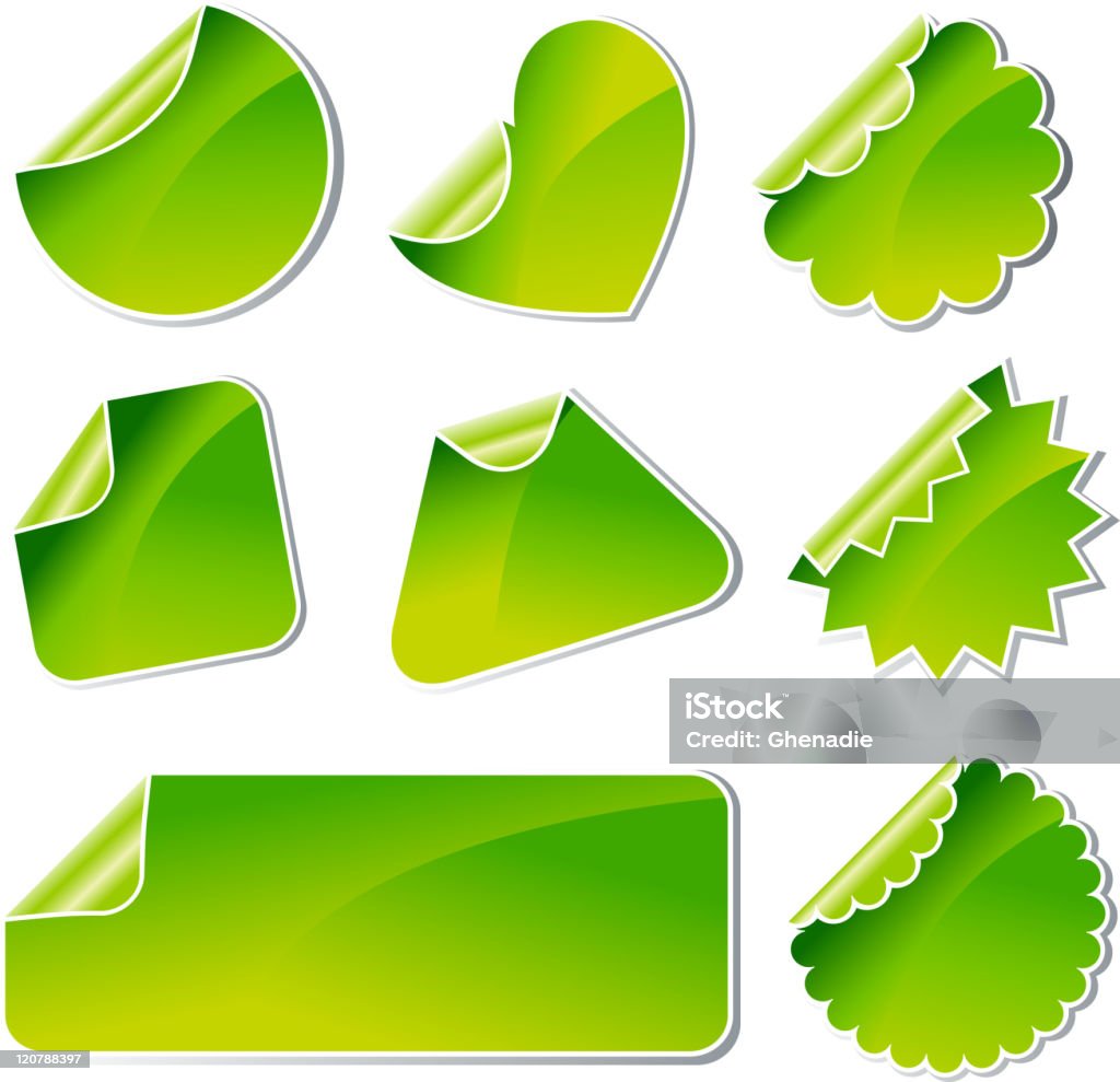 Stickers Stock Illustration - Download Image Now - Backgrounds, Color ...