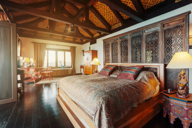 istock Modern bed room interior in Luxury villa. Vintage stile 1207884931