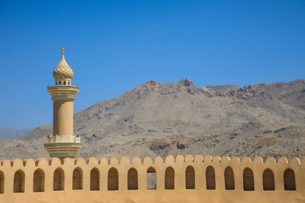 istock Mosque minaret in the desert 1207890568