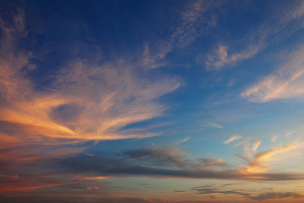 istock Sky and the clouds shined with sunset sun 1207897181