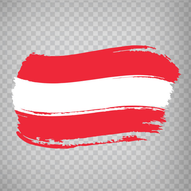 Flag of Austria from brush strokes.  Flag  of Austrian Republic  on  transparent background for your web site design, app, UI. Stock vector. Vector illustration EPS10 Flag of Austria from brush strokes.  Flag  of Austrian Republic  on  transparent background for your web site design, app, UI. Stock vector. Vector illustration EPS10 Austria stock illustrations