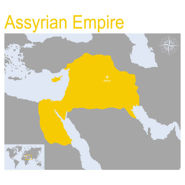 vector map of  Assyrian Empire vector map of  Assyrian Empire for your design persian empire stock illustrations