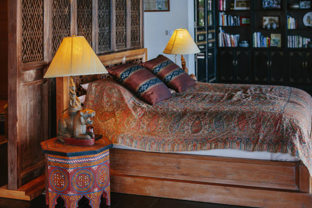 istock Modern bed room interior in Luxury villa. Vintage stile 1207902799