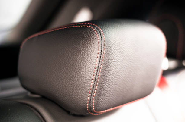 istock Leather interior of the luxury modern car 1207906564