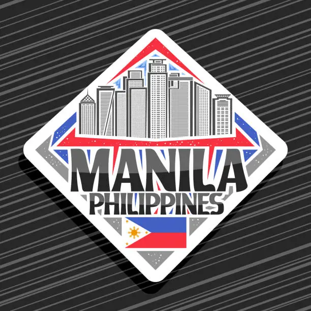 Vector illustration of Vector sign for Manila