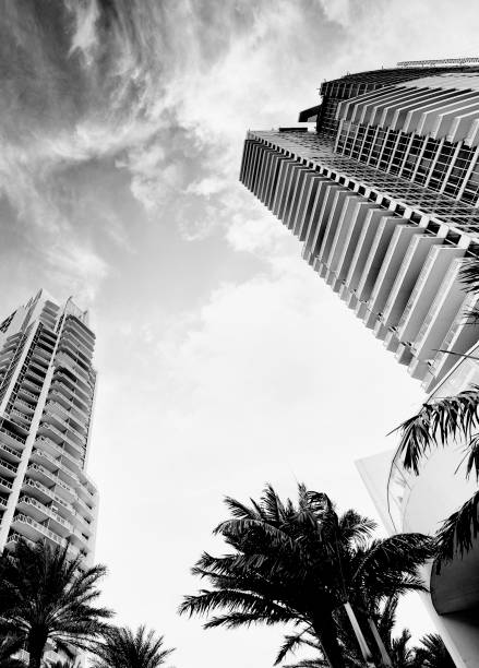 istock Low Angle View of Skyscrapers in Downtown Miami. 1207908713