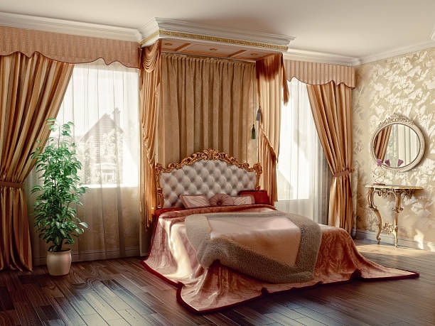 Bedroom Stock Photo - Download Image Now - Curtain Valance, Bed Valance,  Bed - Furniture - iStock