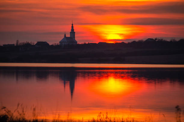 istock Sunset on the lake 1207909475