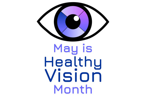 May is Healthy Vision Awareness Month. Holiday concept. Template for background, banner, card, poster with text inscription. Vector EPS10 illustration. May is Healthy Vision Awareness Month. Holiday concept. Template for background, banner, card, poster with text inscription. Vector EPS10 illustration famous sight stock illustrations