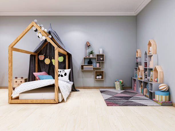 istock Children's bedroom in modern design 1207912936