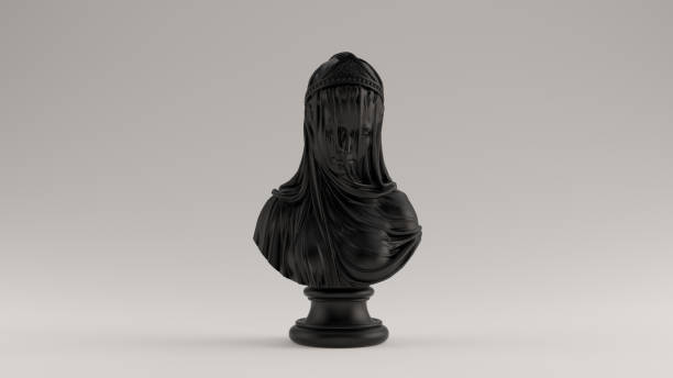 istock Black Woman Bust Sculpture with Drapery 1207912948