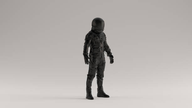 istock Black Retro Spaceman Astronaut Cosmonaut 1207914268